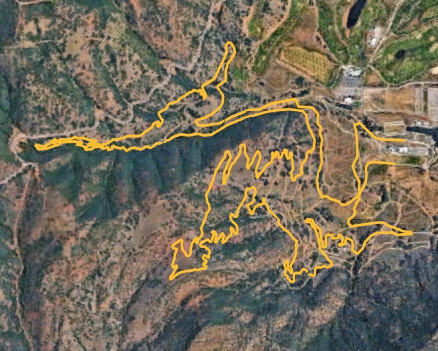 The 2027 Mamele Mountains course at Soldier Hollow, route drawn over a satellite view.