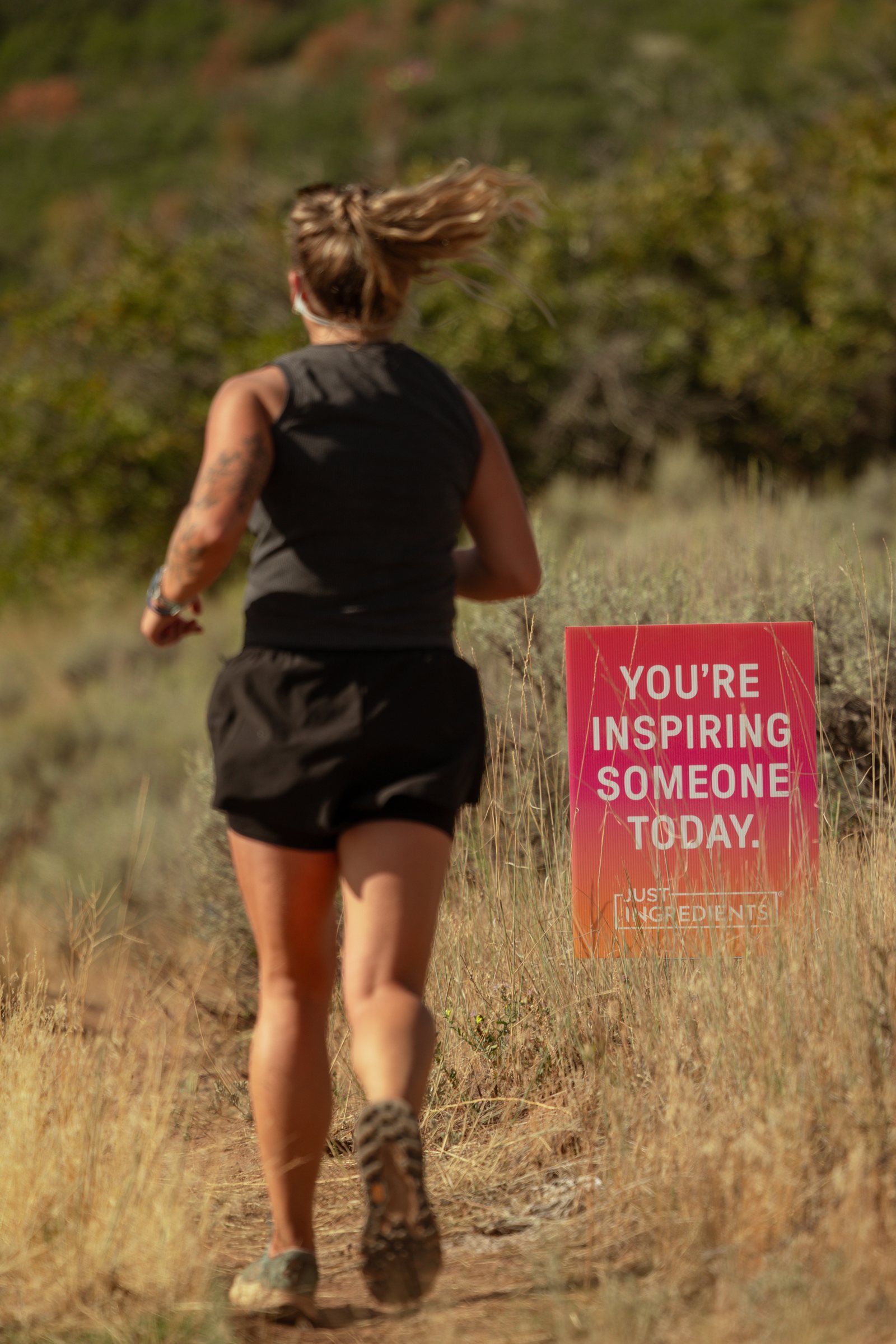 A course sign reading you are inspiring someone today.